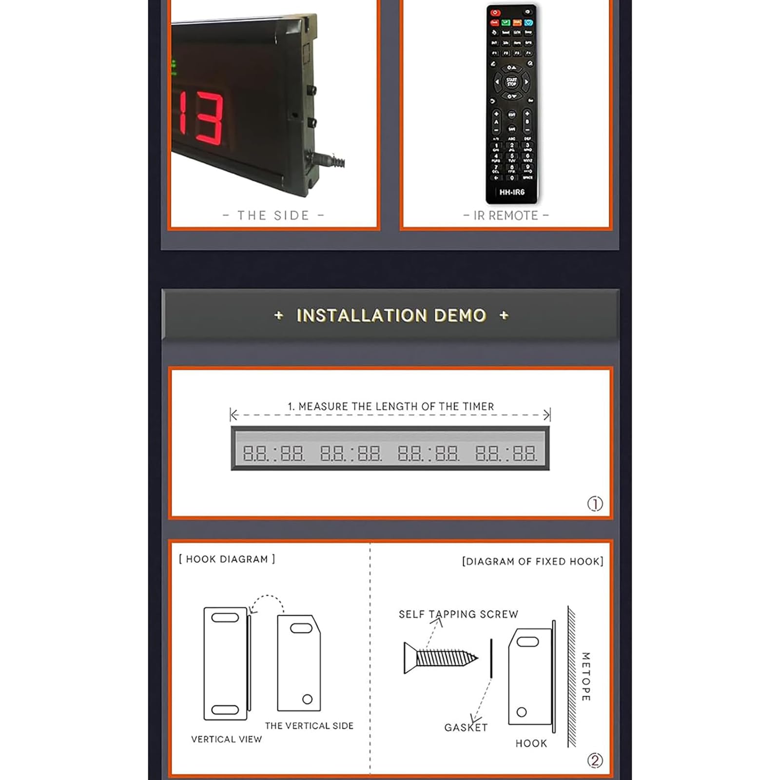 MObyat Reloj De Hora Mundial De 4 Ciudades, Reloj De Zona Horaria del Hotel con Control Remoto, 5 Niveles De Ajuste De Brillo/2 Modos/Longitud De Onda: 620-625 NM, para Oficinas De Hoteles