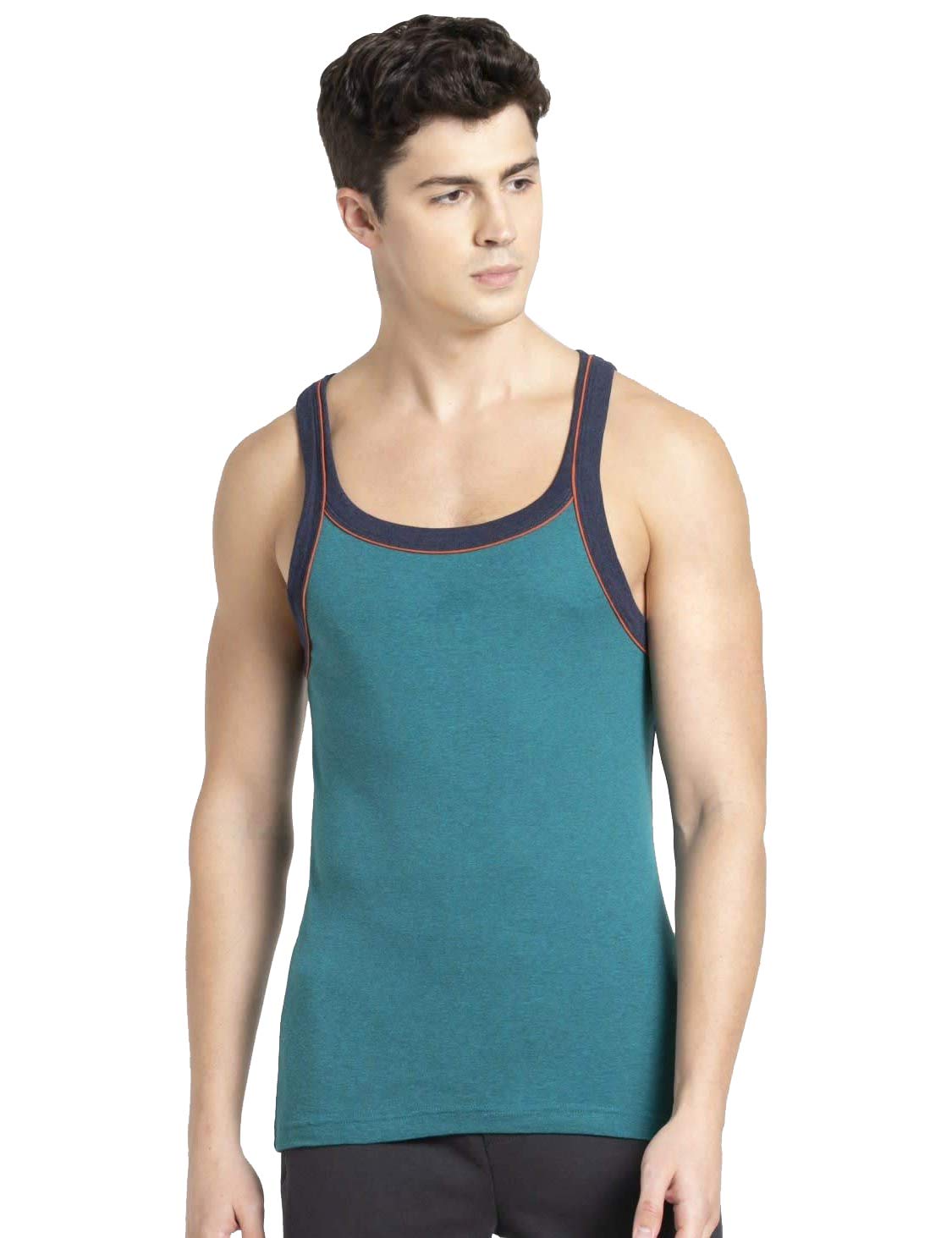 JockeyHarbor Blue Melange Vest for Men US54HRBMLL