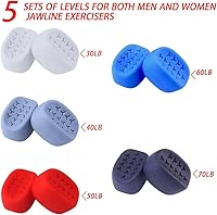 Vista 3 de Ejercitador de mandíbula para adelgazar, esculpir y cara, ejercitador de mandíbula de silicona para hombres y mujeres, 5 niveles de resistencia