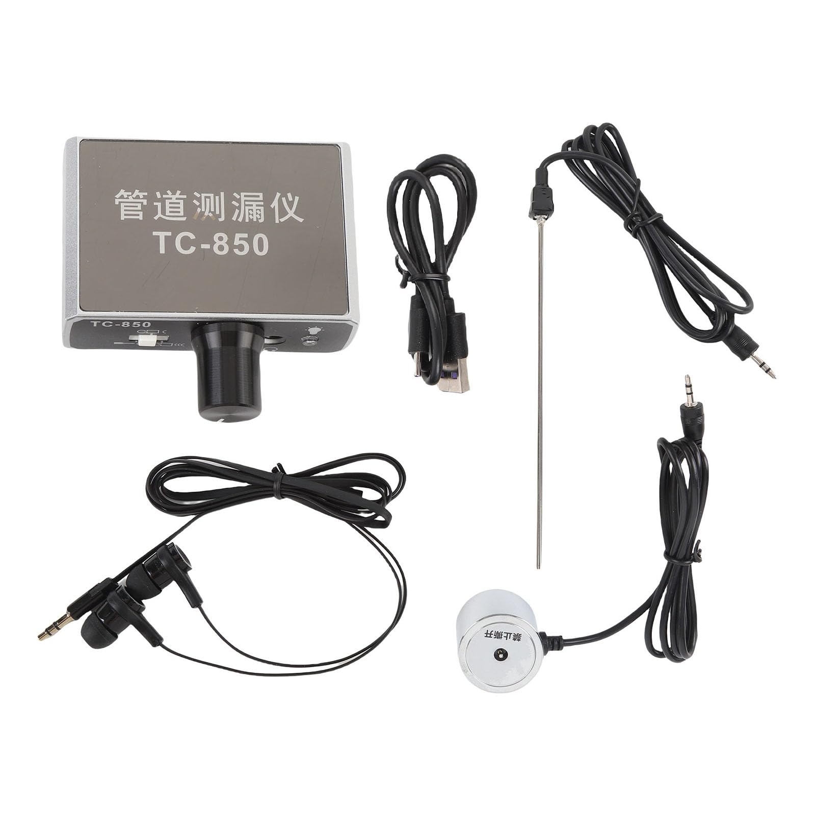 Detector de Fugas de tuberías de Agua Avanzado 20000X Amplificación de Sonido Sonda Dual Monitor de Fugas de Agua subterránea para tuberías de construcción Construcción de Metal