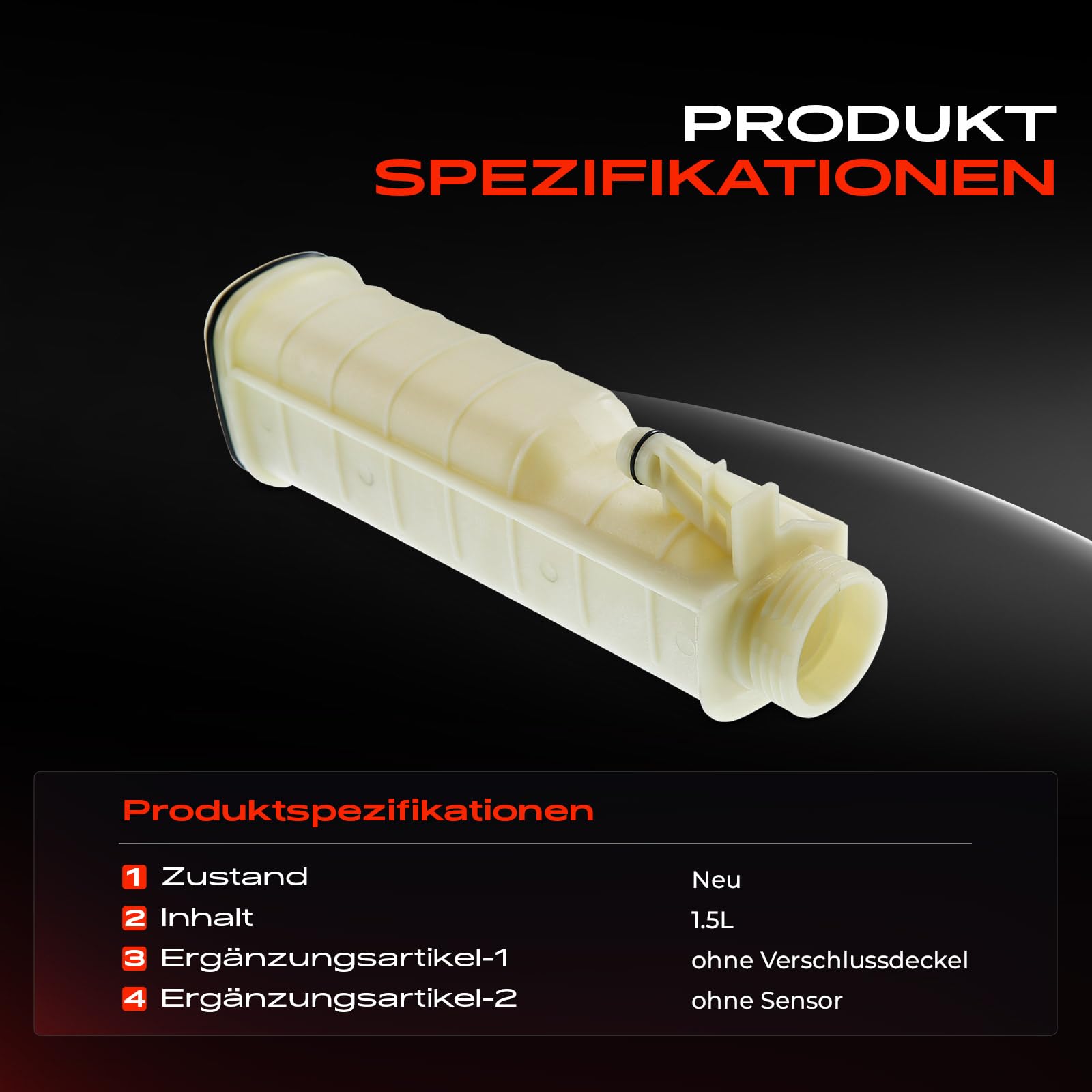 Frankberg Ausgleichsbehälter Kühlmittelbehälter Ohne Sensor Ohne Deckel für 3er E30 E36 316 318 320 323 325 328 5er E34 E39 Z3 E36 1987-2003 17111712835