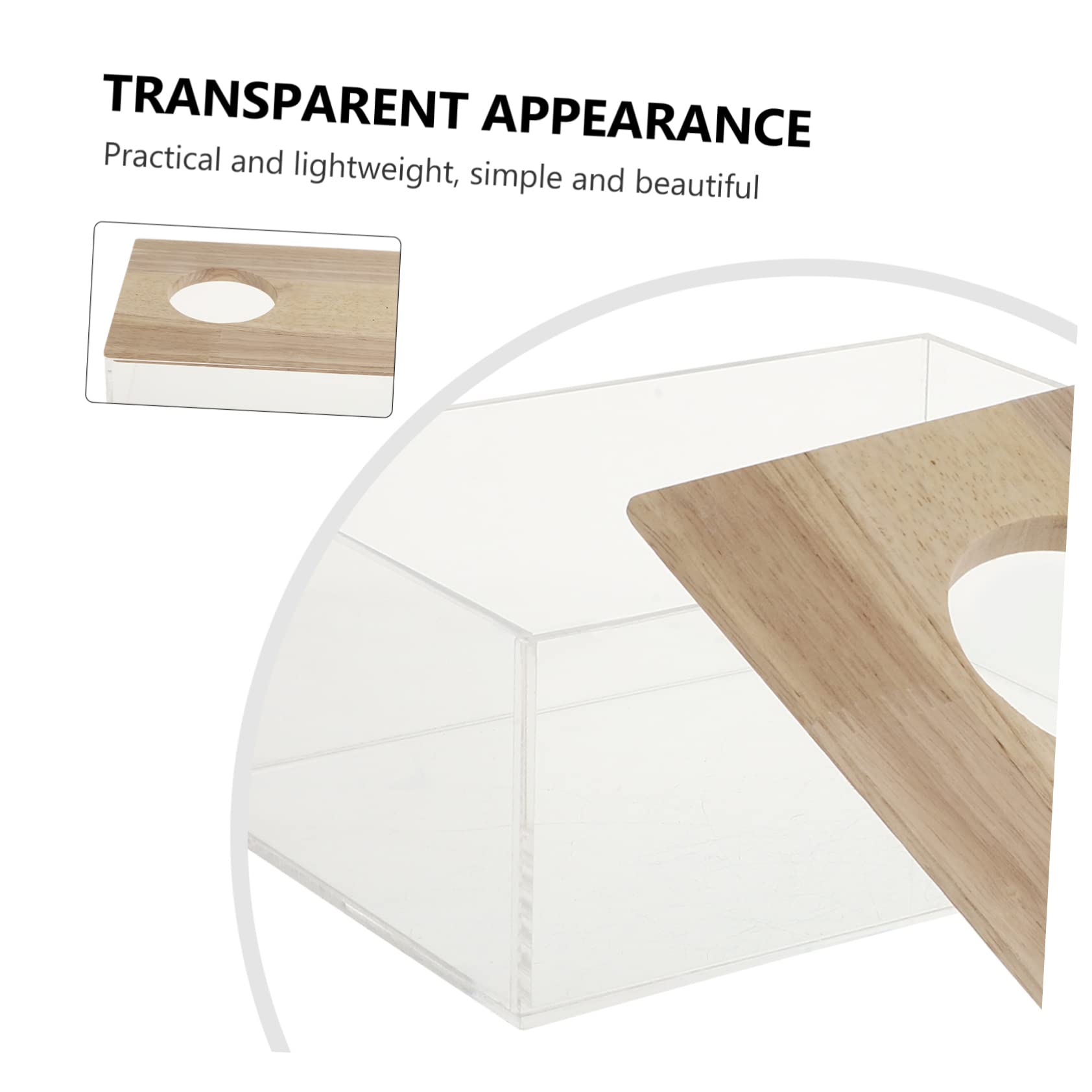 IMIKEYA Transparente Hamsterbadewanne aus Acryl mit Rutschfester Höhe Multifunktions Sandbad für Hamster Meerschweinchen und Kleine Haustiere Haushalts Sandbad für Sicheren Badespaß