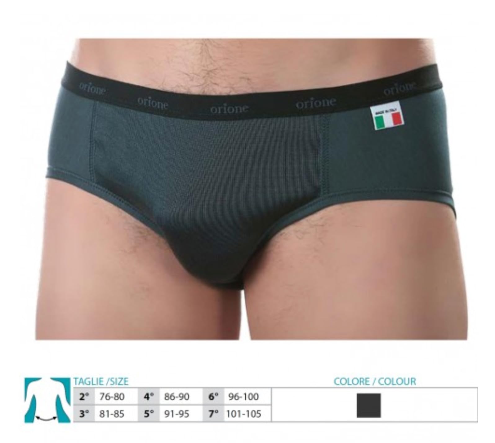 Slip sospensorio ORIONE© per lo sport Art.310 Taglia 6º 96-100 cm.