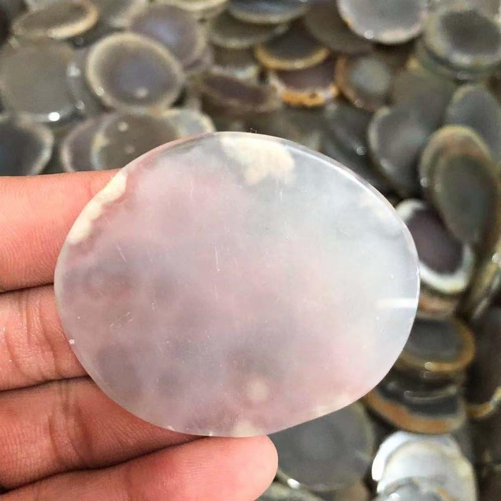 AUOQKQUT Crystal Gem Stone Rough Agate Slice for Very Beautiful Nature Stones Ornaments (Size : 2pcs)
