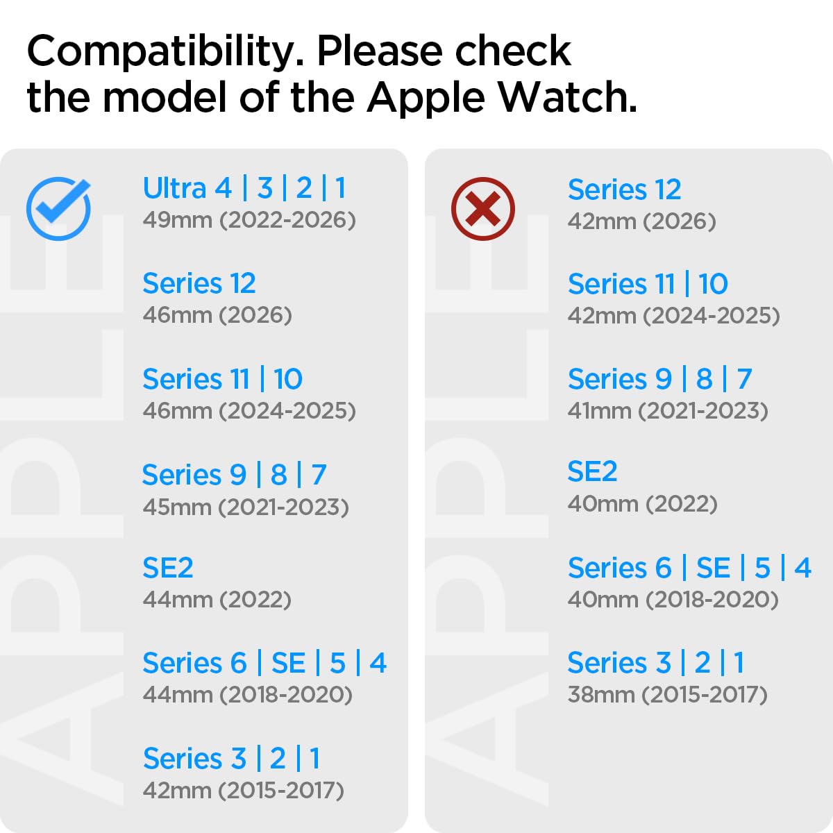 Spigen WBF1 Strap Band for Apple Watch Ultra 3/2/1(49mm), Series 11/10(46mm), Series9/8/7(45mm), SE3/SE2/SE/Series6/5/4(44mm), 3/2/1(42mm), Bold Accent&Airy Comfort — Amazon image 2