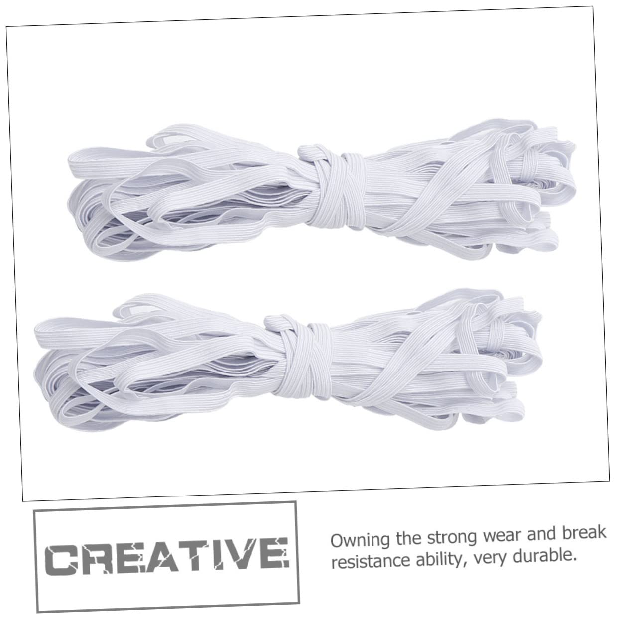 Uonlytech 2 Banda Elastica Biancheria Intima Pantaloni Abbigliamento Fascia Elastica Accessorio per Cucire Indumenti Cordoncino Elastico per Cucire Biancheria Intima Bande Bianca
