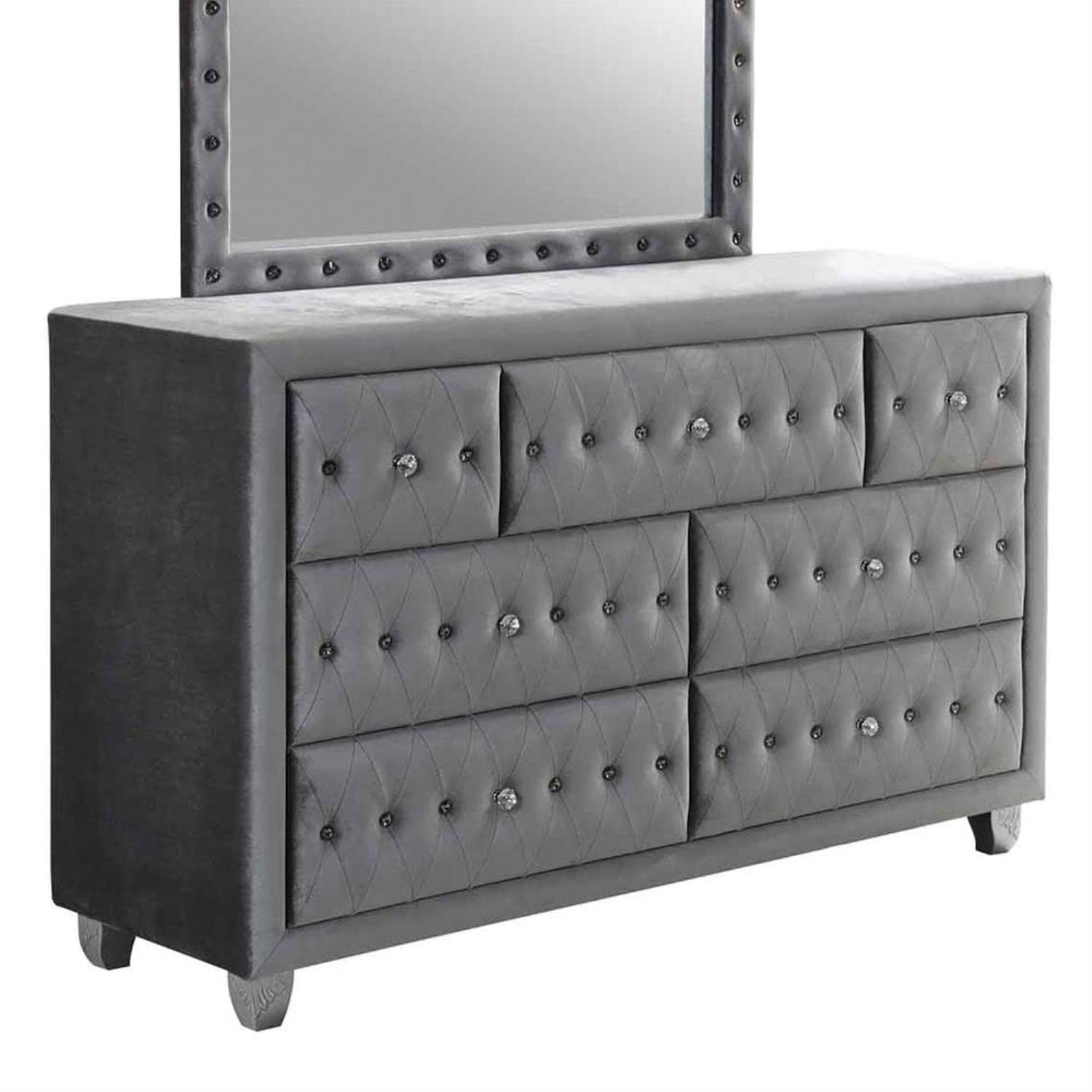 Coaster Furniture Deanna Dresser Gray Velvet Metallic 205103