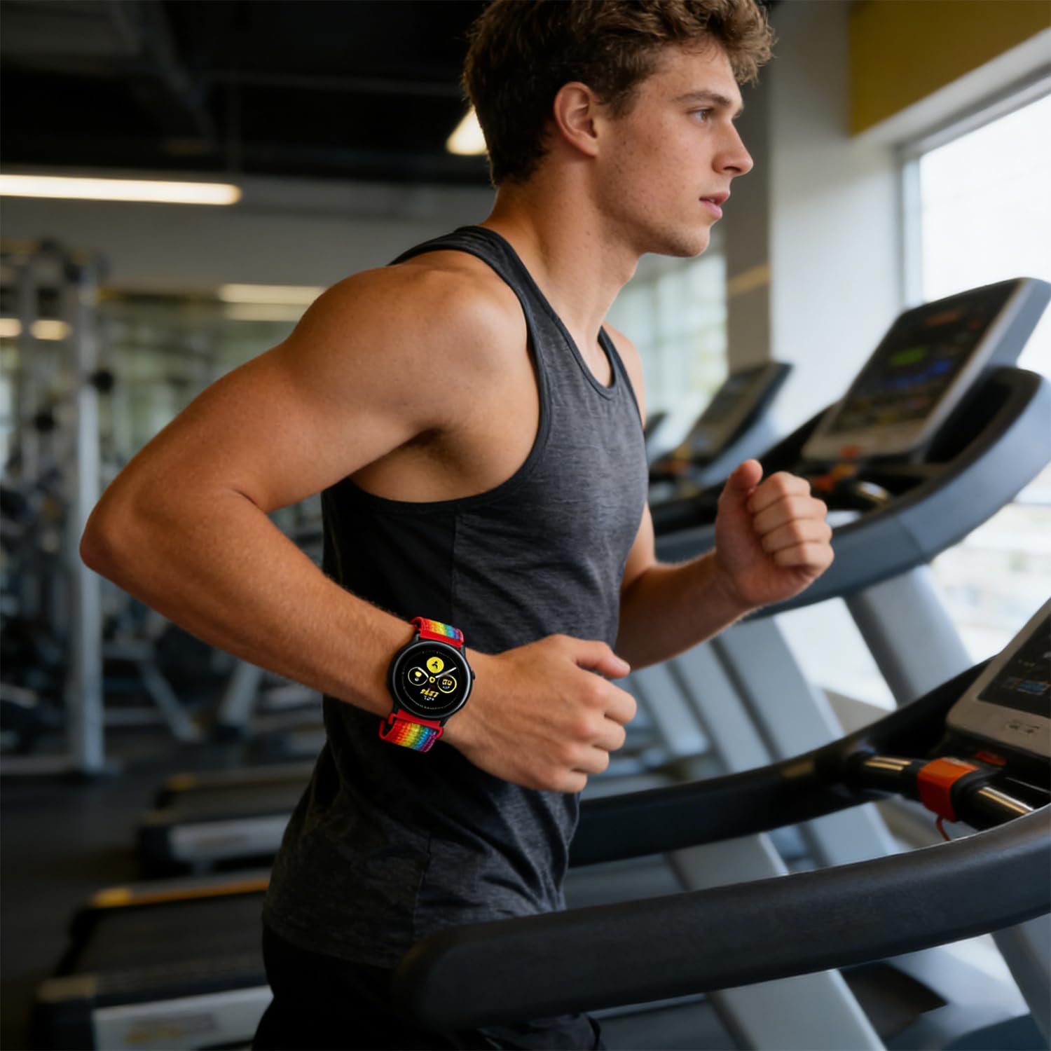 18mm 19mm 20mm 22mm Pasek sportowy z nylonu do zegarka Garmin/Galaxy/Amazfit/Huawei,Miękkie nylonowe paski wymienne zegarków sportowych typu unisex.
