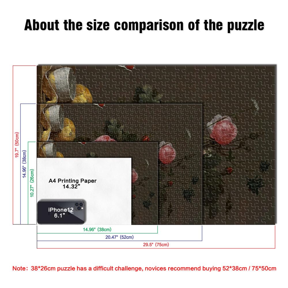 Blumenstillleben Puzzle 2000 Teile für Erwachsene Anspruchsvoll, Aber lustig und humorvoll Verbessern Sie das Gedächtnis 70x100cm