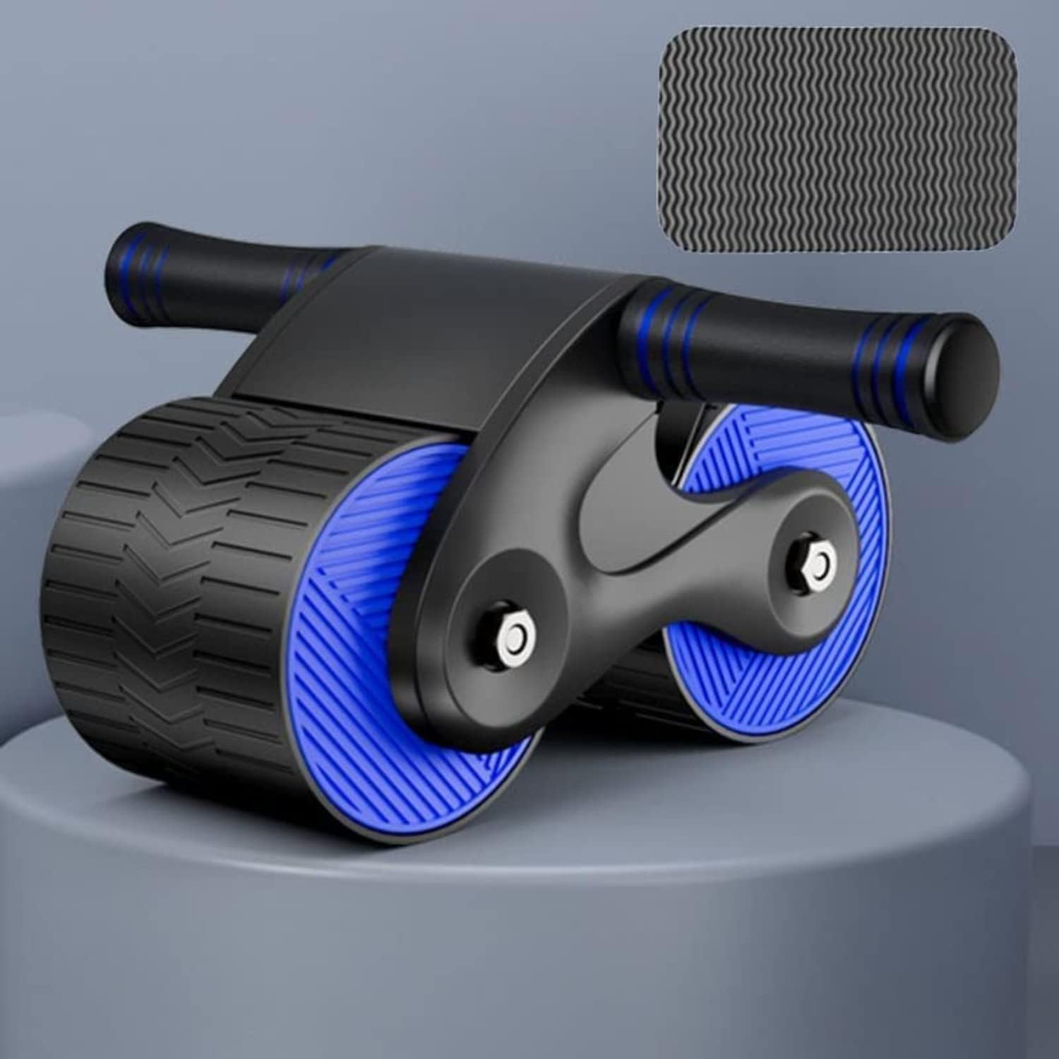 Automatic Rebound Abdominal Wheel Kit with Knee Mat,Roller Wheel Abdominal Wheel Roller Coaster, Ab Roller Wheel Domestic Abdominal Exerciser for Beginners Core Workouts