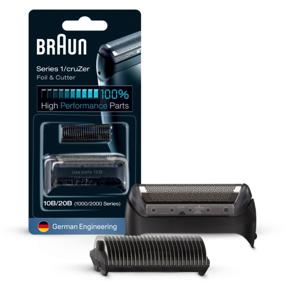 Braun Series 1 10B Elektroasierer Scherkopf, ORIGINAL Ersatzscherteil vom Hersteller, schwarz