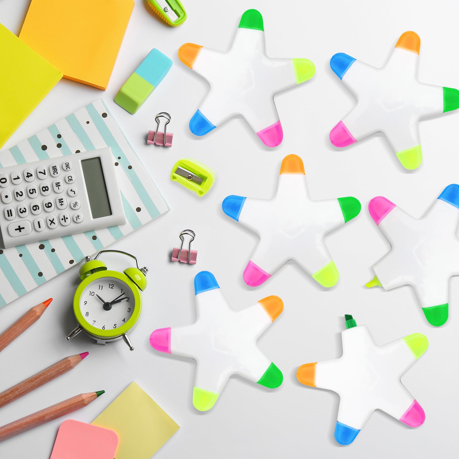 Surligneur Feutre 5 Couleurs En Forme D'étoiles - Beaux-Arts