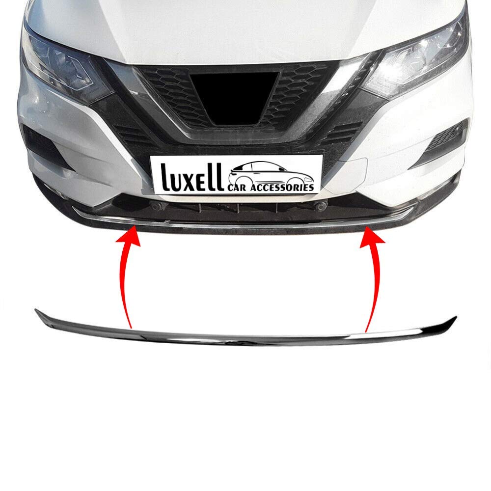 Luxell Paraurti anteriore in acciaio inox [2017+] per Qashqai J11 [1 Pezzo, Cromato, VEHICLE_BUMPER, 283352379347]