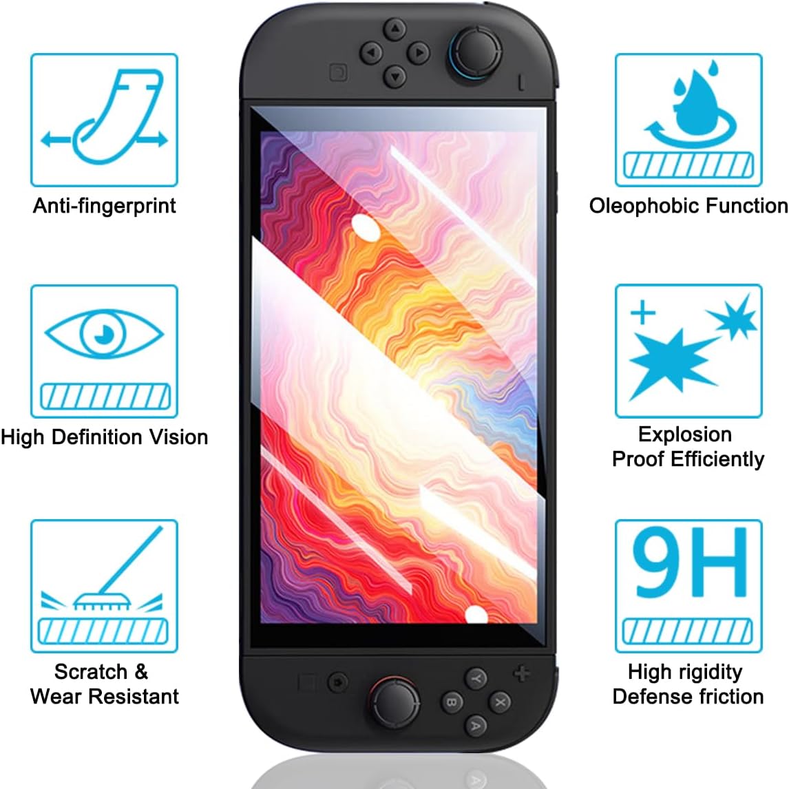 Compatible with Switch 2 Screen Protector 2025, 3 Pack Tempered Glass with Installation Frame, High Hardness, HD Clear, Bubble-Free, Screen Guard for Switch 2 Console - Image 5