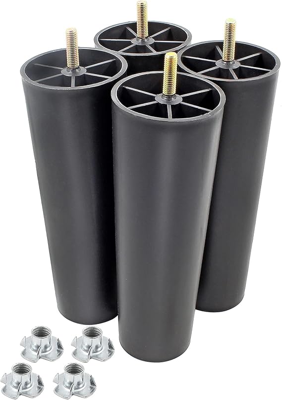 Seimneire 4Pcs 8 Inch Sofa Legs, Tapered Furniture Legs