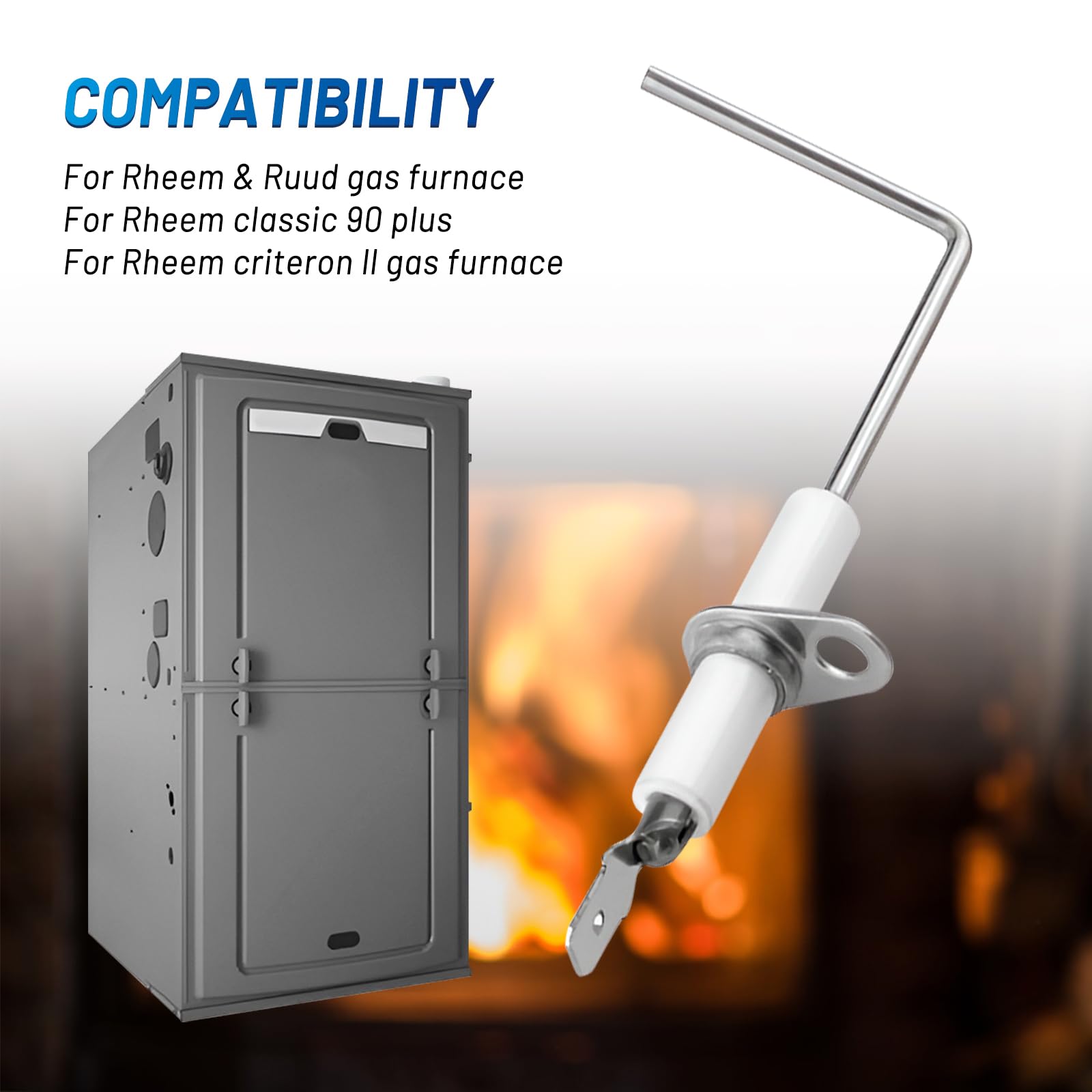 Ecreban 622354301 Flame Sensor Fit For Rheem Furnace