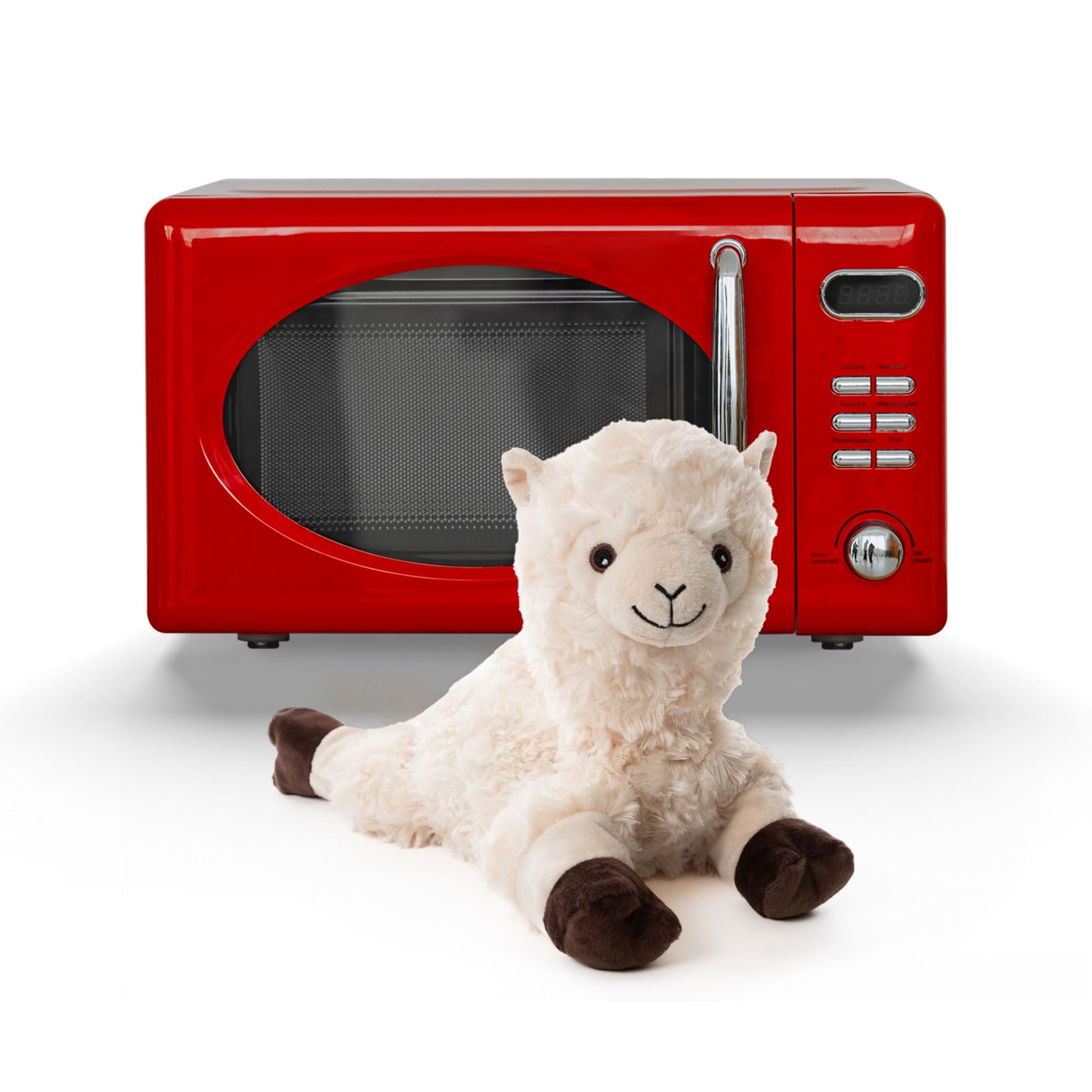 Habibi Cojín Térmico Premium / Juguete de Peluche para Niños y Adultos - Alpaca/Llama 1965 Relleno de Mijo Extraíble - Juguete de Peluche Térmico para Calentar en el Microondas/Horno, También Ideal