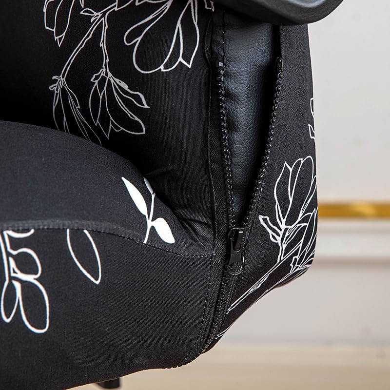 Miniatura 6 de Fundas elásticas para silla de oficina duraderas con cremallera, funda elástica para silla de escritorio de computadora con estampado, funda