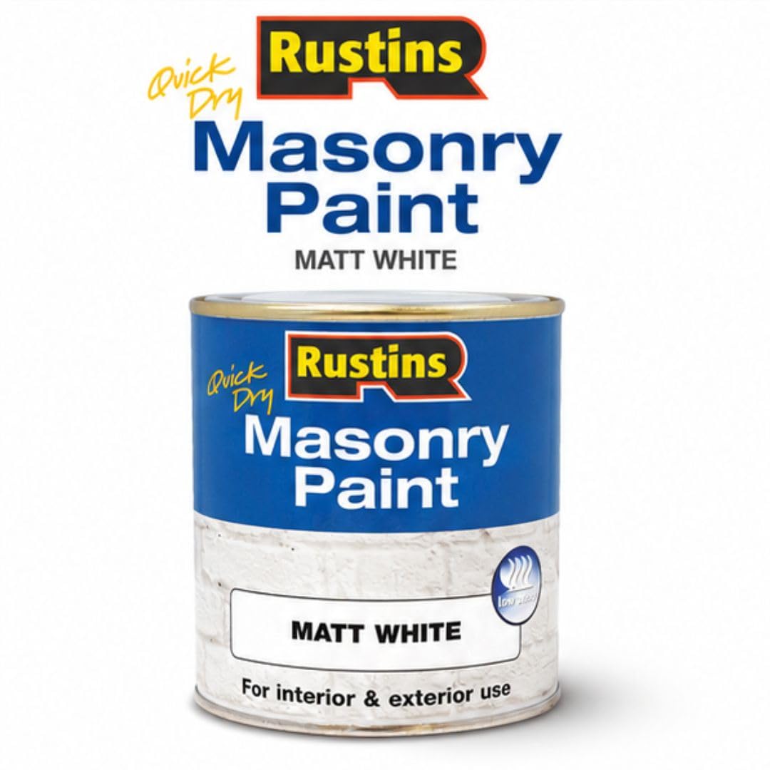Pintura de mampostería Rustins MASPW500, de 500 ml, color blanco