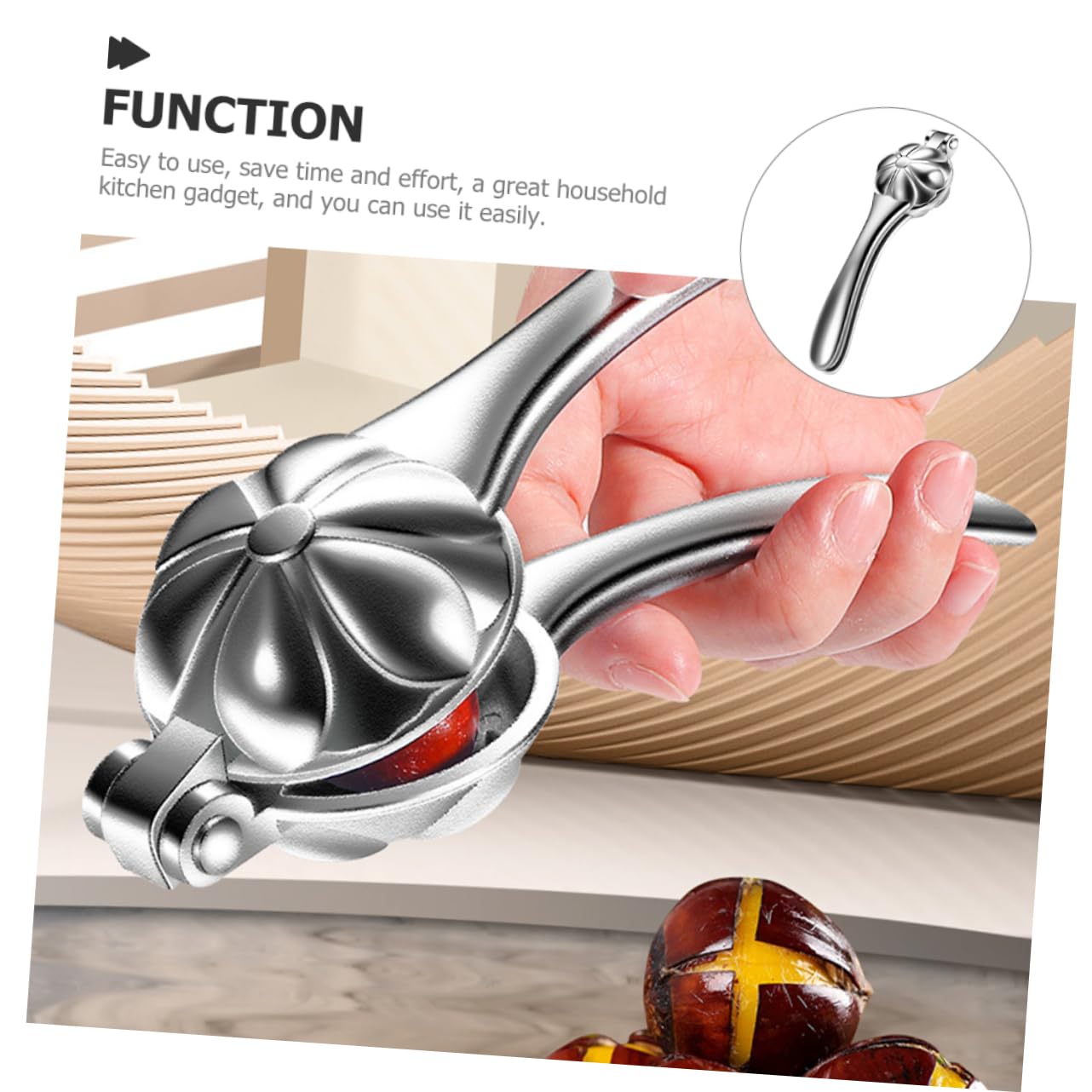 Ciieeo Chestnut Opener Tool Nutcracker Clip for Quick Convenient Chestnut Cutting Heavy Duty Practical for Nut Lovers Kitchen