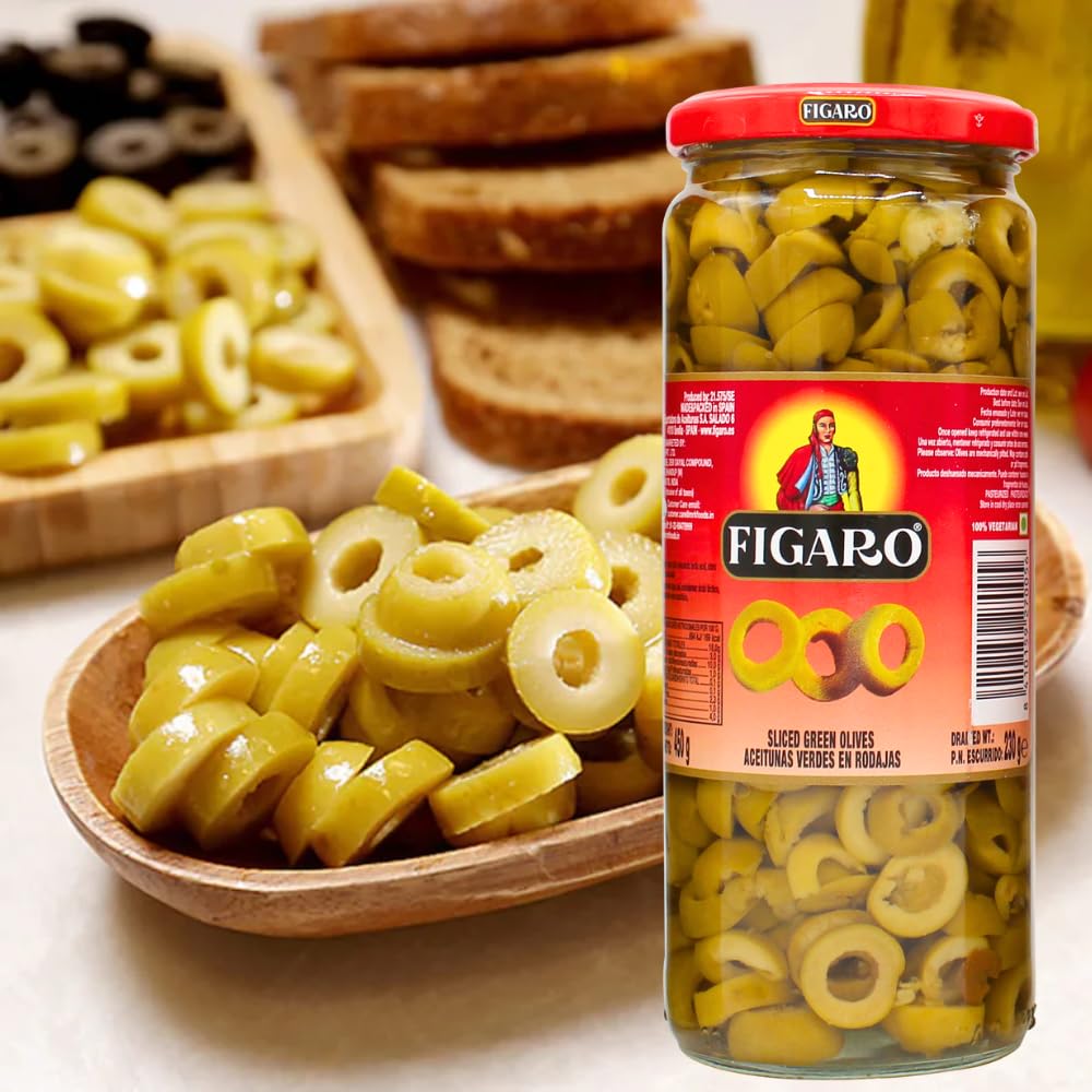 Figaro Olives (Figaro Green Olives, Sliced 450gm) 3