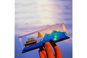 Cruise Ship Model Decoration Acrylic Cruise Ship Mode Fluid Drift Bottle