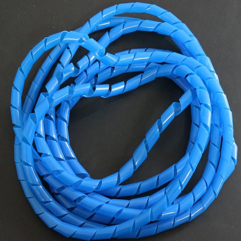 PE 4/5/6/8/10/12/14/16 /18 To 30mm Cable Tie Wire Winding Pipe Spiral Wrapping Bands Organizer Sheath Tube Sleeve Harness Hose - (Color: Blue Color, Inside Diameter: 20mm, Length: 10Meter)