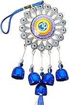 Evil Eye Hanging Nazar Battu for Home Entrance, Door & Wall Decoration | Turkish Evil Eye Big Size Hanging | Moon Design Wall Hanging for Protection & Positivity (Big om 24 Evileye)