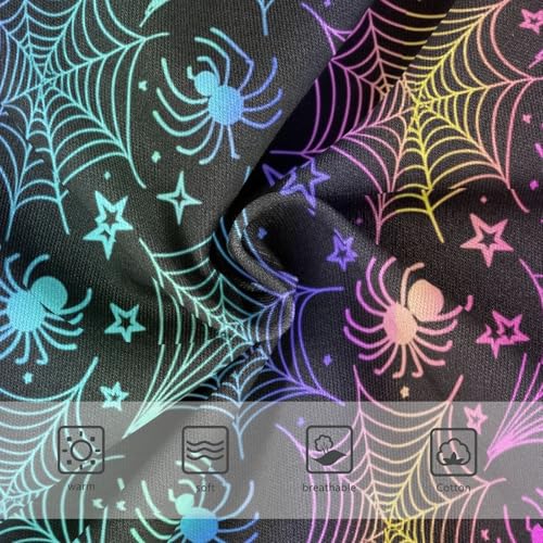 Joisal Girls Underwear Toddler 2t Cotton Panties Little Girl Florals Briefs Underpants Neon Rainbow Spiders Webs3