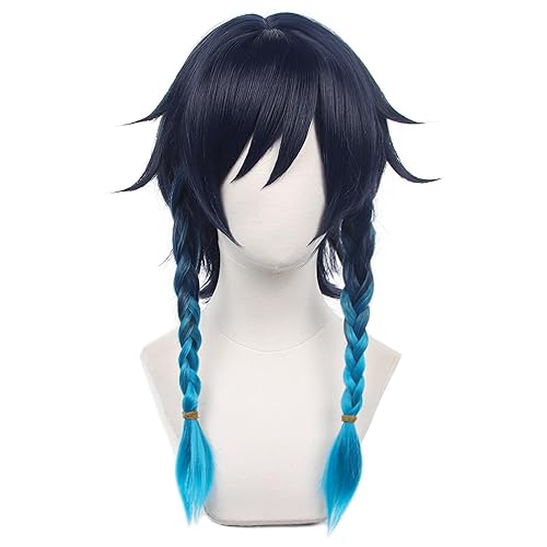 Vista 33 de Peluca Lumine, Genshin Impact Lumine Cosplay peluca con gorra de peluca