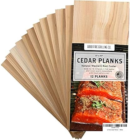 12 Pack Cedar Planks for Grilling Salmon and More -