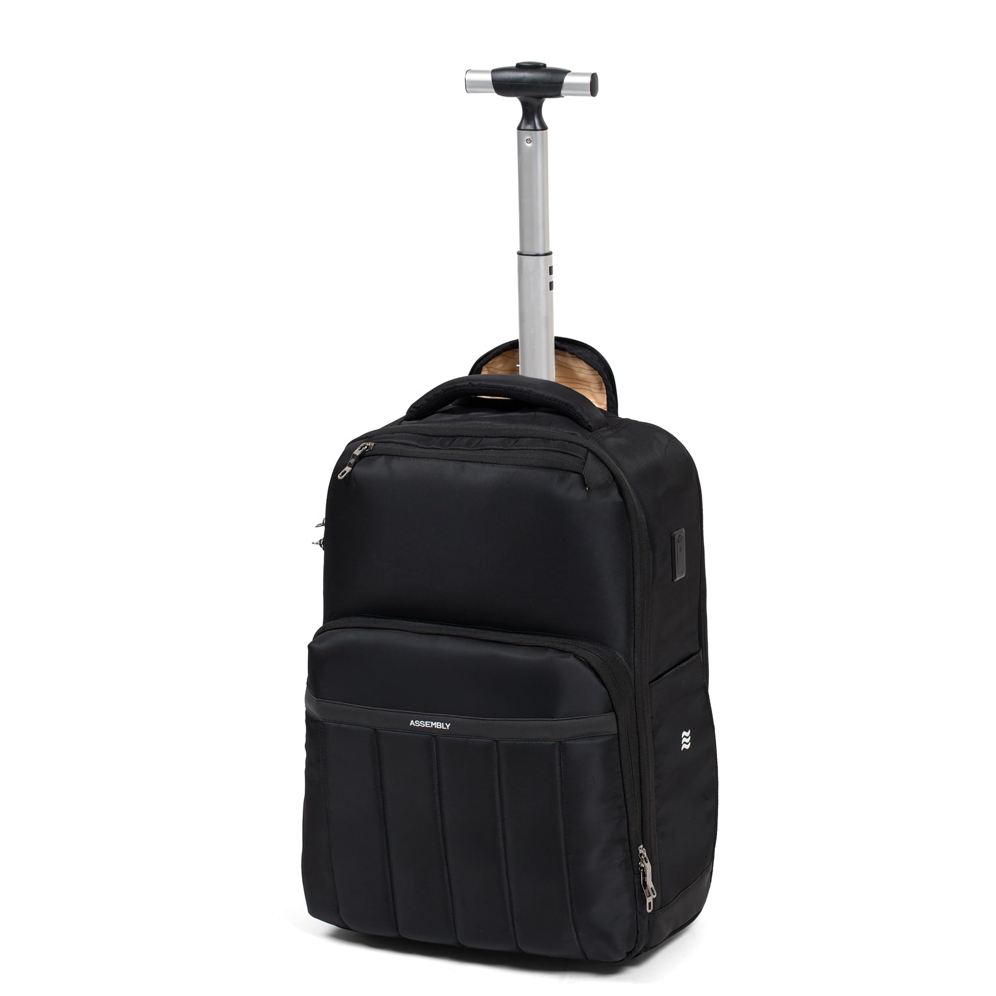 Assembly Laptop Trolley Backpack for Work & Travel| Weekender Bag with Wheels with USB Port, 38L| Durable Polyester Laptop Roller Case Fits Upto 15.6" Laptops & Macbook-image-32