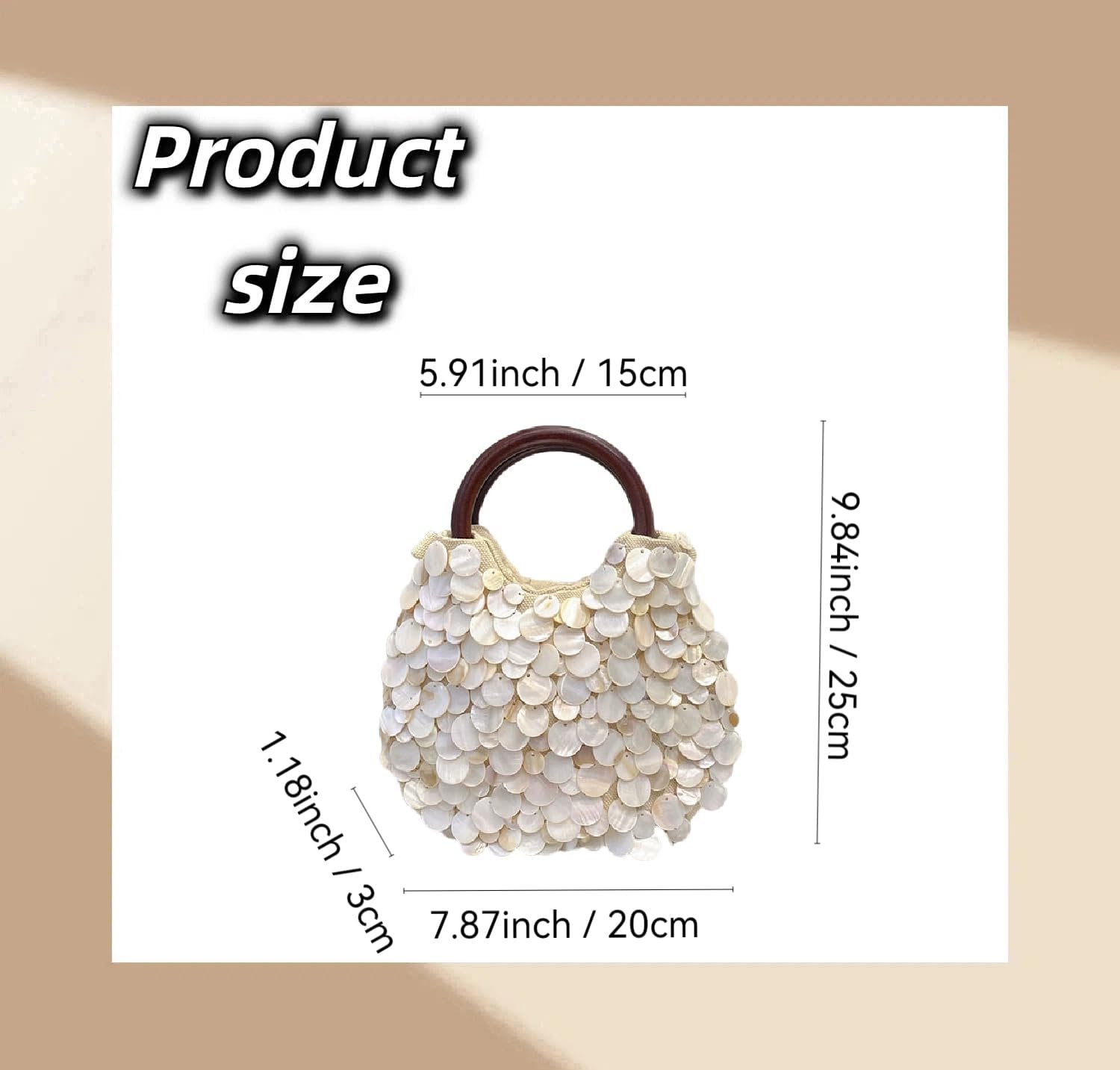 Summer Shell Beaded Purses,Sequin Pearl Bag for Women Luxury grace for Beach Wedding Party Vacation - Image 9