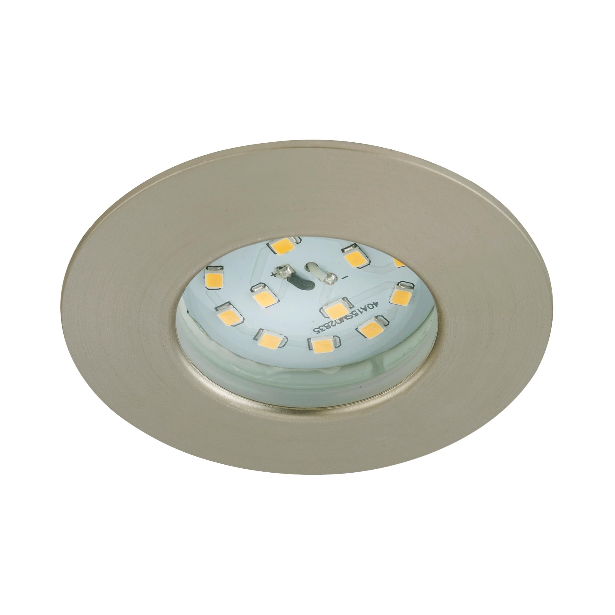 Briloner Leuchten 7204-012 LED Einbauleuchte, Einbaustrahler, LED Strahler, Spots, Deckenstrahler, Deckenspot, Lampen Wohnzimmer, led einbaustrahler 230v, Deckeneinbauleuchten, 5 Watt, 400 Lumen, Badezimmer / Bad geeignet IP44, energiesparend, rund, matt-