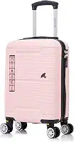 Mala de Bordo 8kg em ABS Rígido Padrão ANAC com Rodinhas 360 e Cadeado Numérico com Senha Verona 18 (Rosa)
