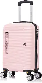 Mala de Bordo 8kg em ABS Rígido Padrão ANAC com Rodinhas 360 e Cadeado Numérico com Senha Verona 18 (Rosa)