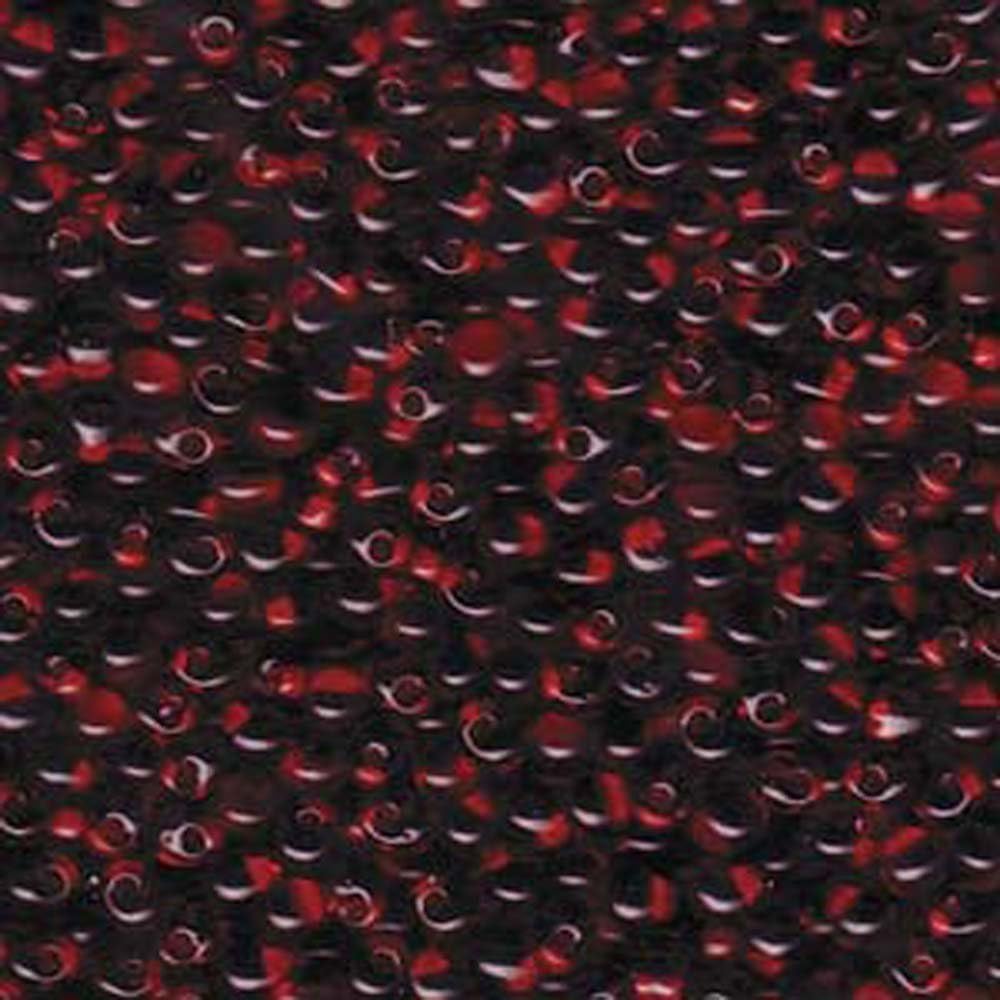 Red Lined Dark Topaz Miyuki 3.4mm Fringe Seed Bead Glass Tear Drops 25 Gram