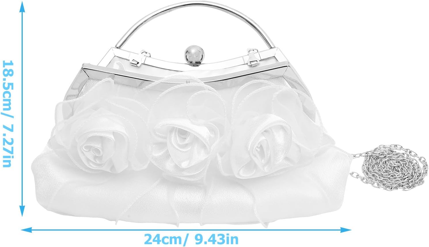 Elegant Floral Evening Bag for Women, Handmade Wedding Clutch Purse with Detachable Shoulder Strap, Party Handbag for Wedding Guests, Formal Floral Clutch