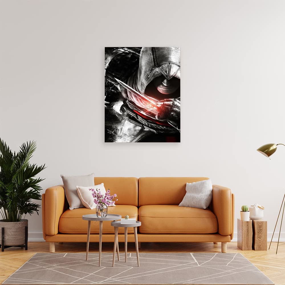 VERRE ART Printed Framed Canvas Painting for Home Decor Office Wall Studio Wall Living Room Decoration (22x34inch Wrapped) - Assassins Attack Mode