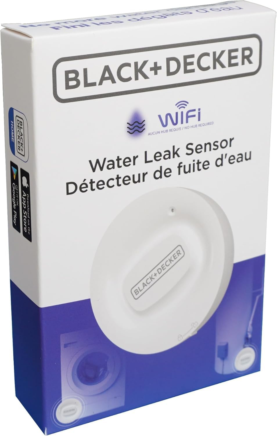 BLACK+DECKER Wi-Fi Water Leak Sensor, Smart Leak Detection with 46-Inch Sump Pump Probe, Built-in Alarm and App Notifications, No Hub Required, Easy Plug-and-Play Setup-image-40