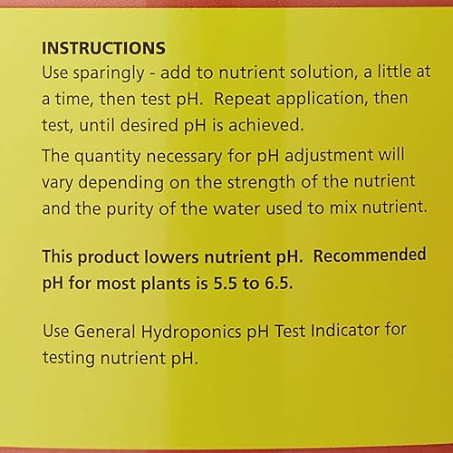 Miniatura 16 de General Hydroponics pH Up Liquid Premium Buffing - Líquido para estabilidad del pH, 1 galón