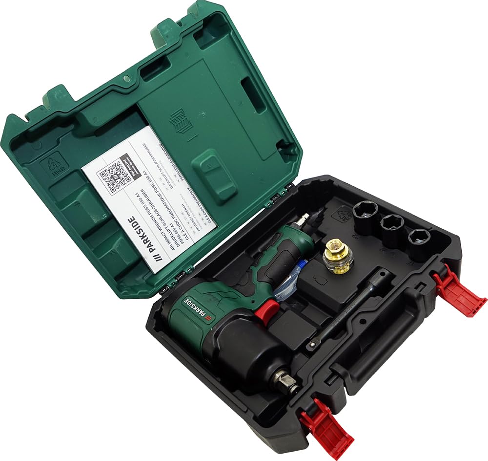 HEADNMORE Bundle Parkside PDSS 850 - Llave de impacto neumática (850 Nm)