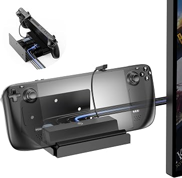 KUNSLUCK Wall Mount for Steam Deck Dock Official, Steam Deck Dock Wall Mount Stand, Mount Your Steam Deck on the wall or Near TV