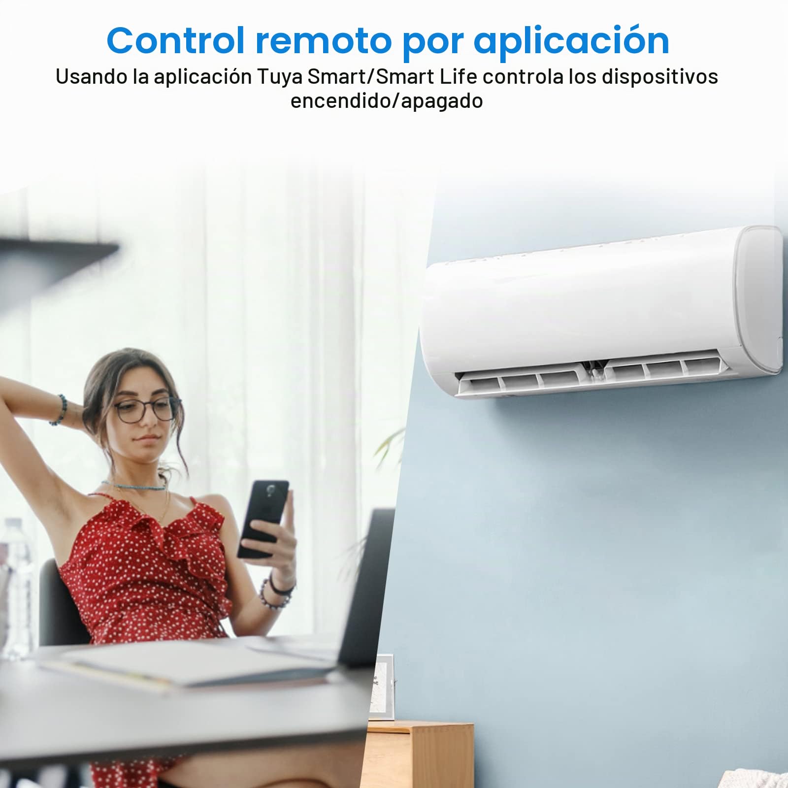 eMylo Medidor Inteligente de Energía Wi‑Fi Monofásico 63 A 80‑400 V, Monitor de Consumo en Tiempo Real con App Smart Life/Tuya, Protección y Control Remoto, Compatible con Alexa & Google