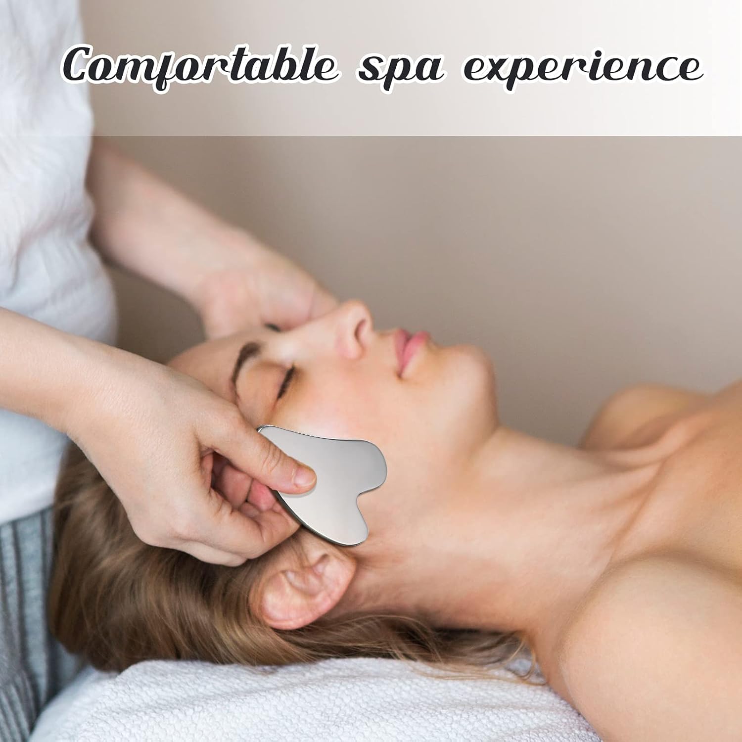 Edelstahl Gua Sha Facial Tools, Haut Massage für Gesicht Körper Augen Hals Herz, Hautpflege Geschenk