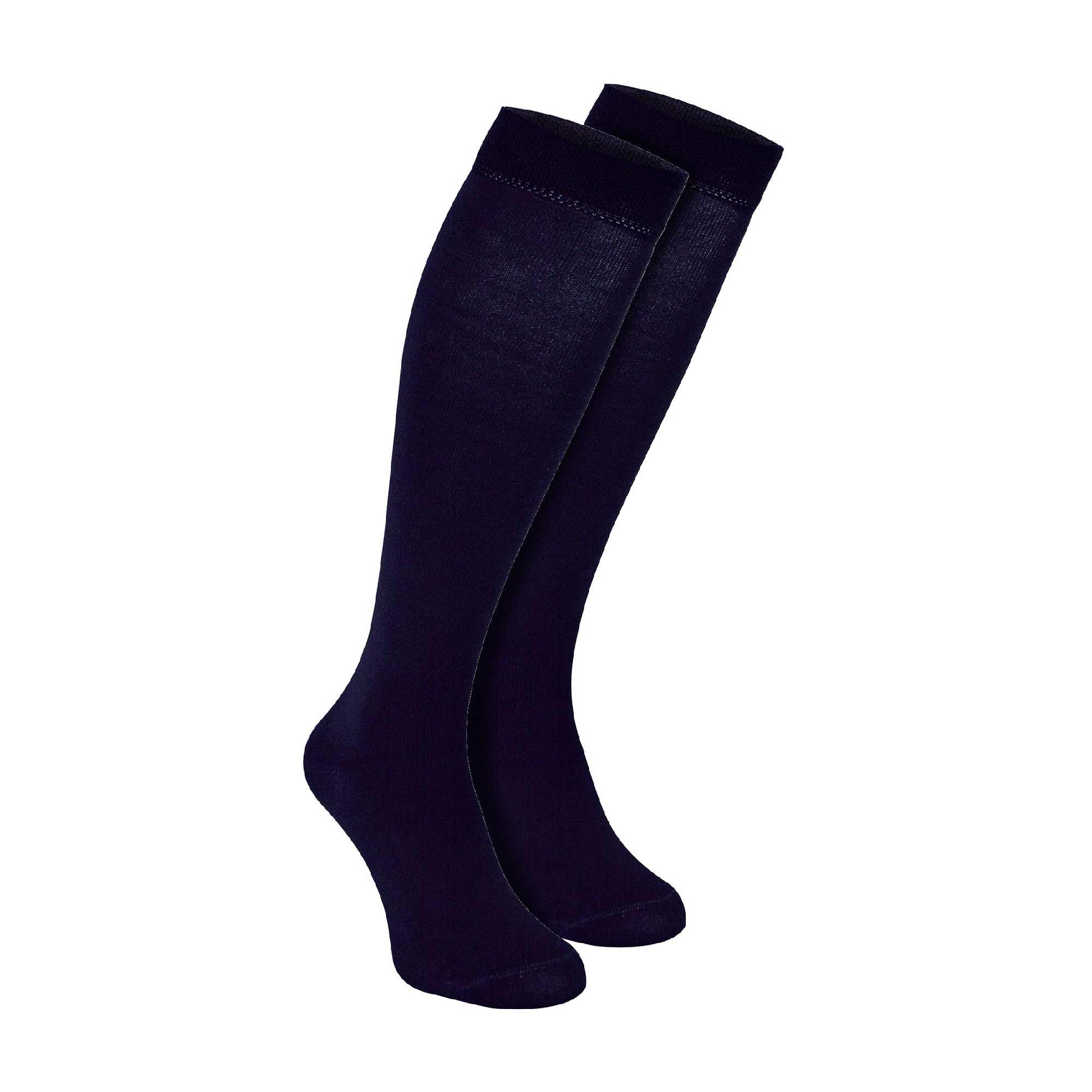 Sock Snob Men's Navy Blue Knee High Bamboo Socks | | 2 Pair Multipack | Breathable | Moisture Wicking (6-11, Navy)