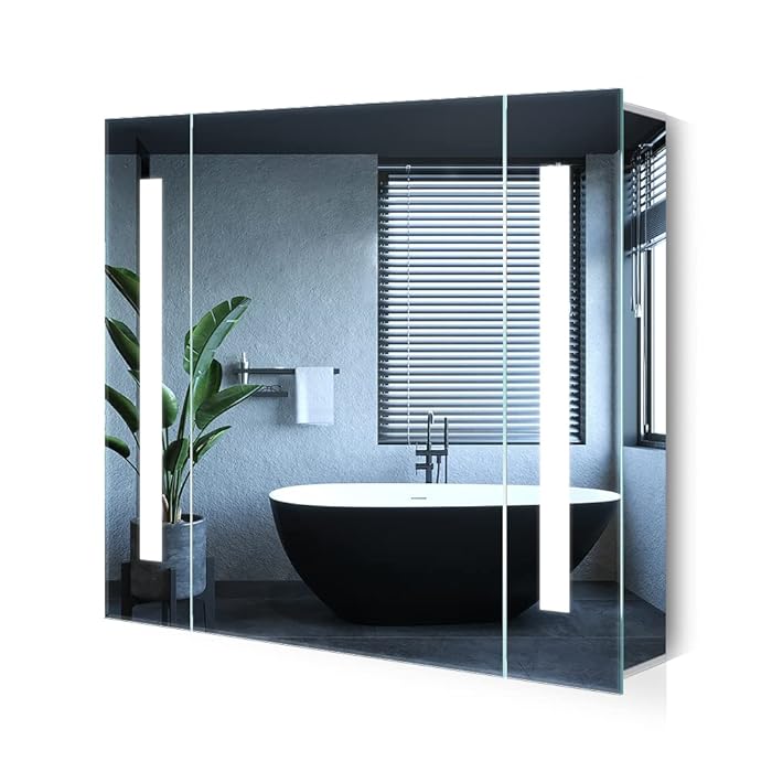 Buy Quavikey® Bathroom Mirror With LED Lights And Shaver Socket