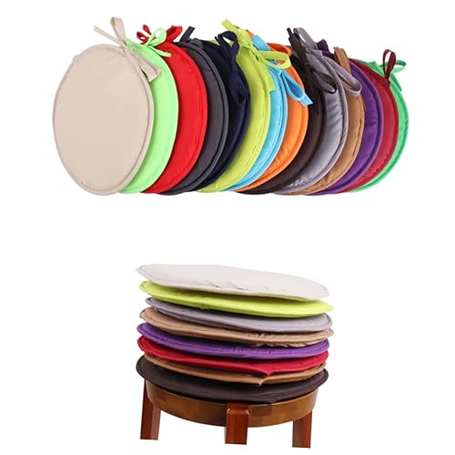 HEMOTON Rundes Sitzkissen Für Stühle Praktischen Gurten Für Verbesserte Befestigung Und Komfort Im Esszimmer Büro Oder Zuhause