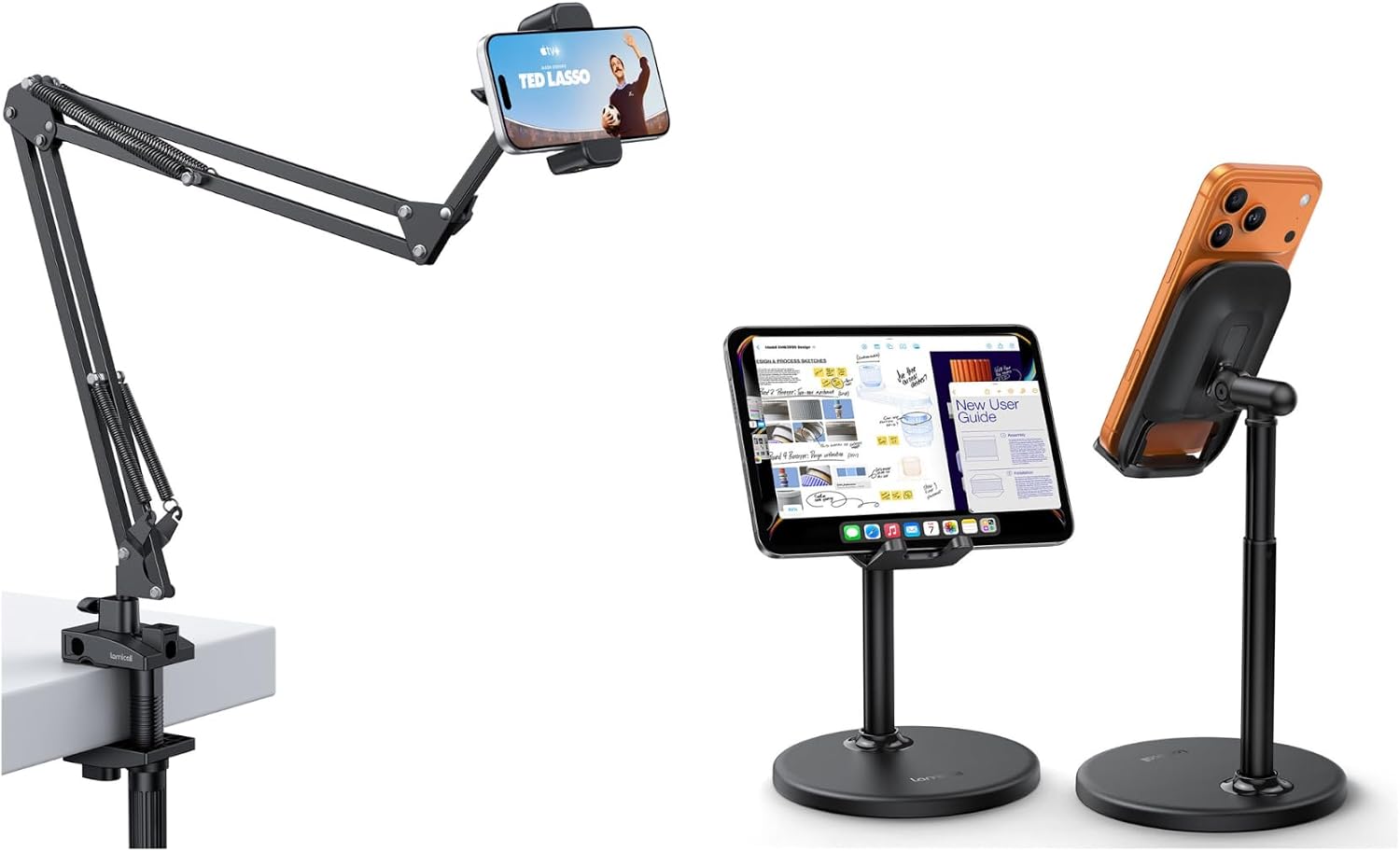 Lamicall Phone Holder for Bed & Cell Phone Stand for Desk