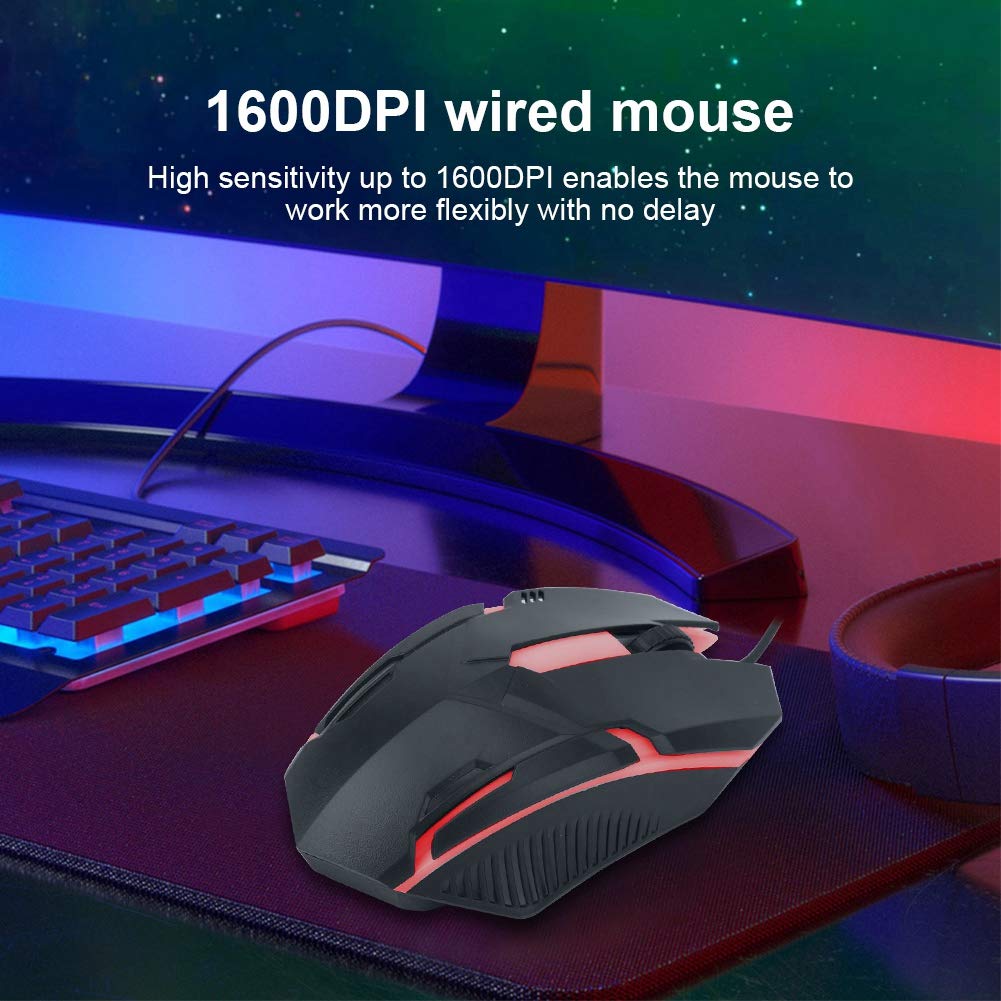 Amazon.com: MS11 Wired Mouse 1600DPI Wired Game Mouse Backlight